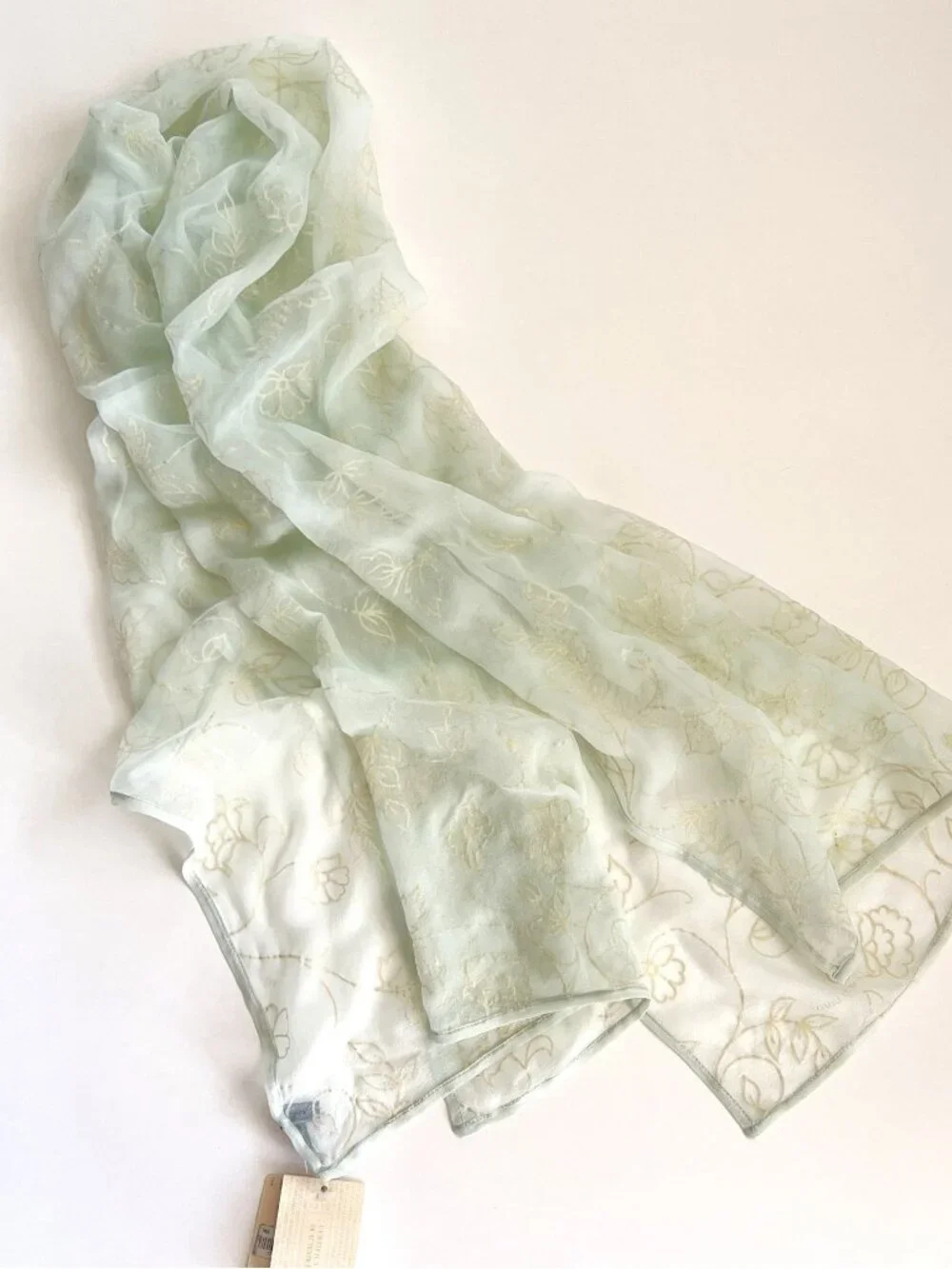 GIORGIO ARMANI GREEN 100% Silk Scarf Shawl Wrap 69